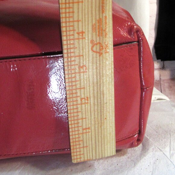 COACH F18900 LAURA PATENT LEATHER TOTE 13 X 14, CORAL PINK - Picture 13 of 13